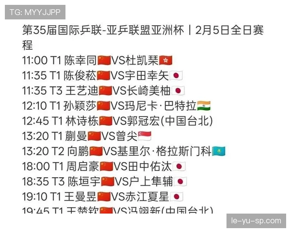 亚洲杯官方发布最新赛程安排